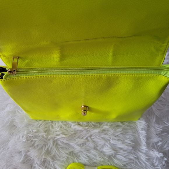 Neon Yellow Crossbody / Clutch Bag - Picture 7 of 10